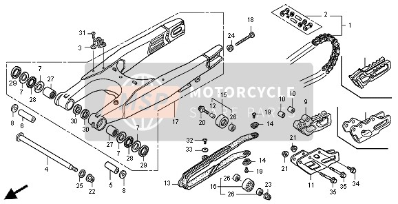 52175KSK000, Rouleau De Chaine (32), Honda, 1