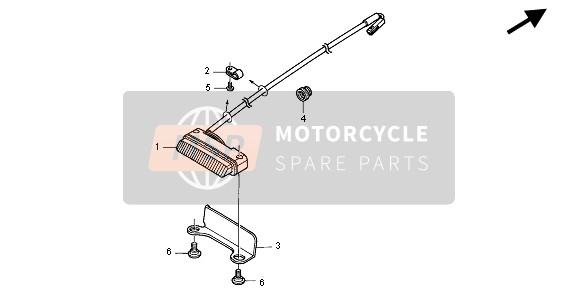 Honda CRF250X 2004 TAILLIGHT for a 2004 Honda CRF250X