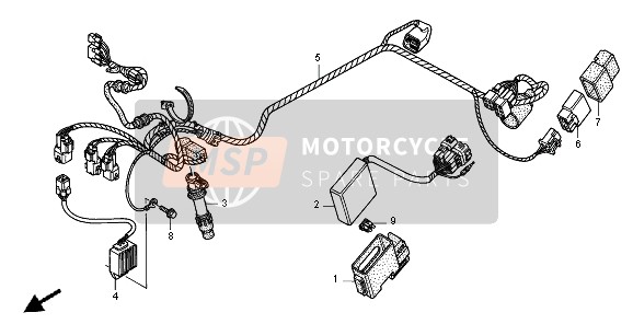 Honda CRF250X 2004 WIRE HARNESS for a 2004 Honda CRF250X