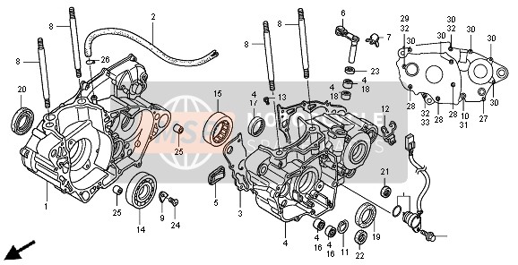 Honda CRF450R 2004 CRANKCASE for a 2004 Honda CRF450R