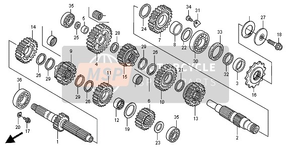 Honda CRF450R 2004 TRANSMISSION for a 2004 Honda CRF450R