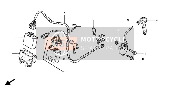 Honda CRF450R 2004 WIRE HARNESS  for a 2004 Honda CRF450R