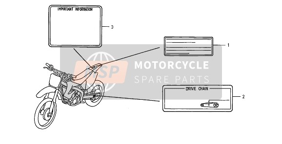 Honda CRF450R 2004 CAUTION LABEL for a 2004 Honda CRF450R