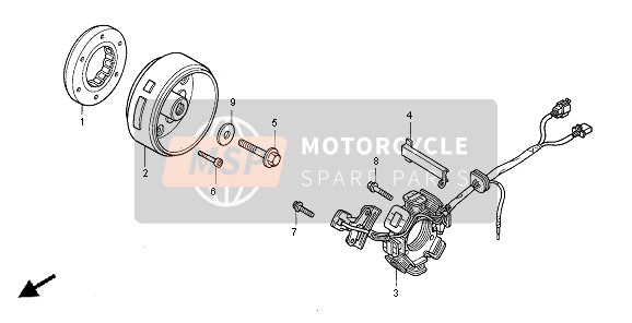 Honda XR125L 2004 Generator voor een 2004 Honda XR125L