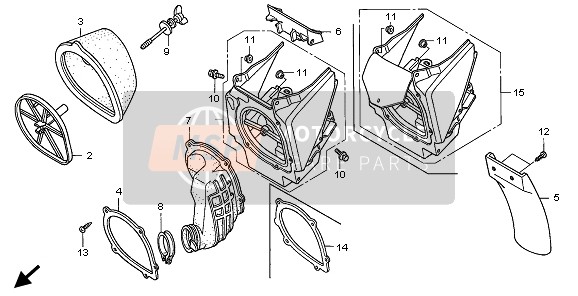 Honda CR125R 2005 Filtro de aire para un 2005 Honda CR125R