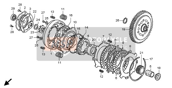 Honda CRF50F 2005 CLUTCH for a 2005 Honda CRF50F