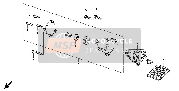 Honda CRF50F 2005 OIL PUMP for a 2005 Honda CRF50F