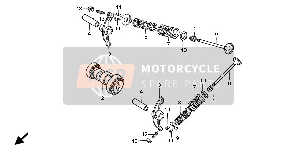 Honda CRF70F 2005 CAMSHAFT & VALVE for a 2005 Honda CRF70F