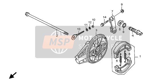 43100KN4A60, Comp. De Panel,  Freno Tra, Honda, 3