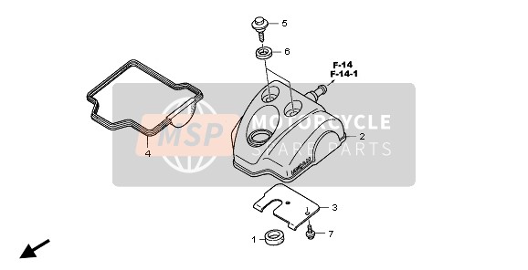 Honda CRF250R 2005 CYLINDER HEAD COVER for a 2005 Honda CRF250R