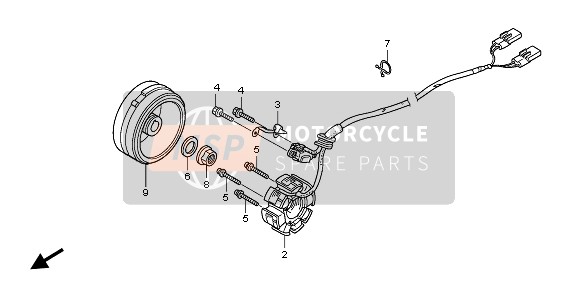 Honda CRF250R 2005 GENERATOR for a 2005 Honda CRF250R