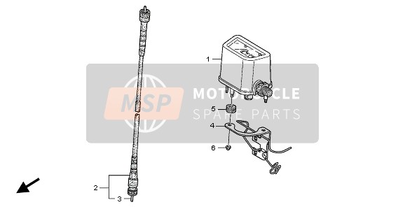 Honda CRF250X 2005 METER for a 2005 Honda CRF250X