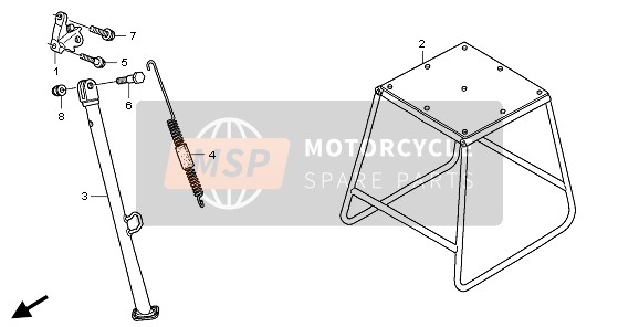 Honda CRF250X 2005 STAND for a 2005 Honda CRF250X