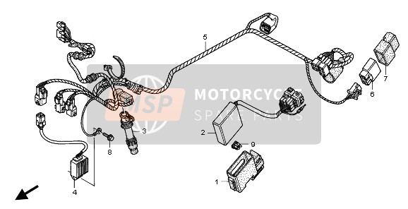 Honda CRF250X 2005 WIRE HARNESS for a 2005 Honda CRF250X