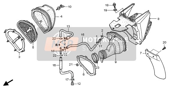 Honda CRF450R 2005 AIR CLEANER for a 2005 Honda CRF450R