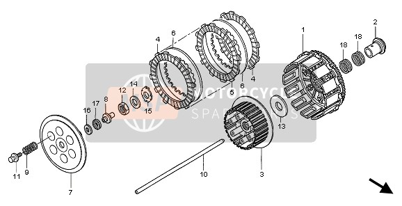 Honda CRF450X 2005 CLUTCH for a 2005 Honda CRF450X