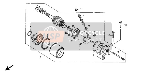 Honda CRF450X 2005 STARTING MOTOR for a 2005 Honda CRF450X