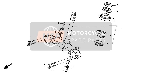 Honda XR125L 2005 STEERING STEM for a 2005 Honda XR125L