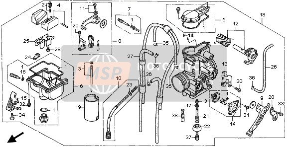 Honda XR650R 2005 CARBURETOR for a 2005 Honda XR650R