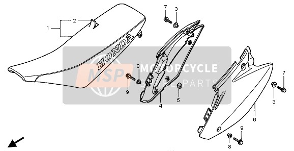 Honda CR250R 2006 Posto A Sedere per un 2006 Honda CR250R