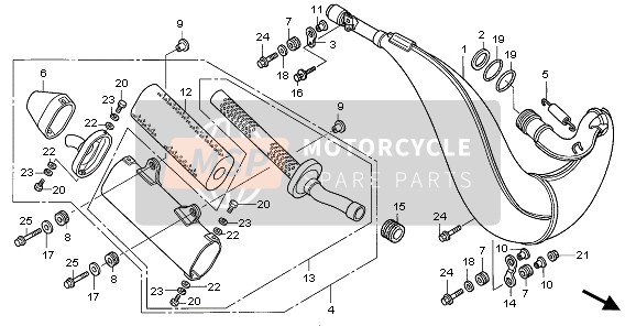 Honda CR250R 2006 EXPANSION CHAMBER for a 2006 Honda CR250R