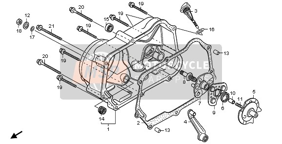 Honda CRF70F 2006 RIGHT CRANKCASE COVER for a 2006 Honda CRF70F