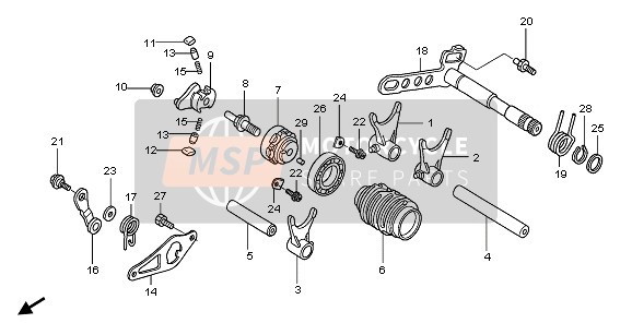 Honda CRF250R 2006 GEARSHIFT DRUM for a 2006 Honda CRF250R