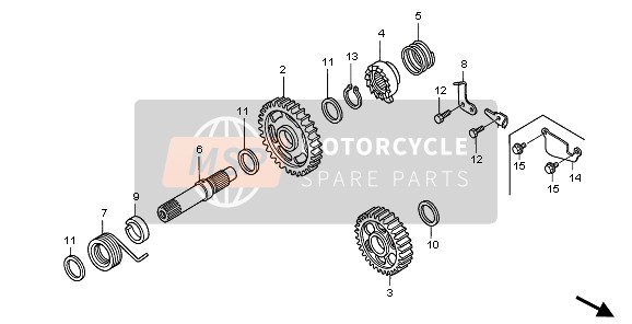 KICK STARTER SPINDLE