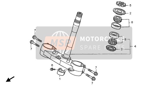 Honda CRF250R 2006 STEERING STEM for a 2006 Honda CRF250R