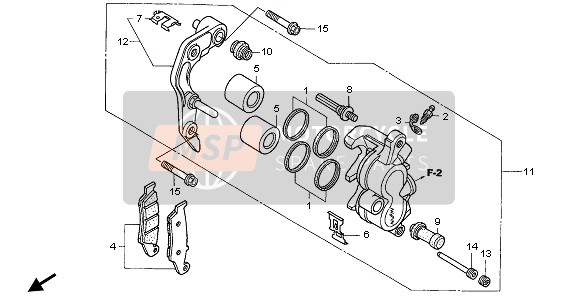 Honda CRF250R 2006 BREMSSATTEL VORNE für ein 2006 Honda CRF250R