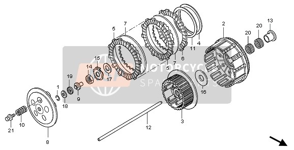 Honda CRF250X 2006 CLUTCH for a 2006 Honda CRF250X