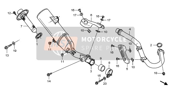 Honda CRF250X 2006 SCHALLDÄMPFER für ein 2006 Honda CRF250X