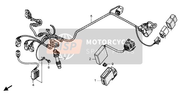 Honda CRF250X 2006 WIRE HARNESS for a 2006 Honda CRF250X