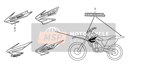 Honda CRF250X 2006 Marque pour un 2006 Honda CRF250X