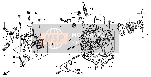 Honda CRF450R 2006 CYLINDER HEAD for a 2006 Honda CRF450R