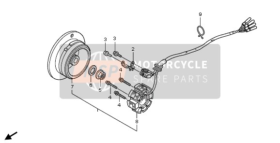 Honda CRF450R 2006 Générateur pour un 2006 Honda CRF450R