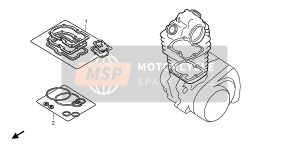 06113MENA00, Gasket Sheet Kit A (Component Parts), Honda, 0
