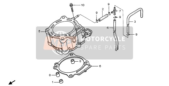 Honda CRF450X 2006 Cilindro para un 2006 Honda CRF450X