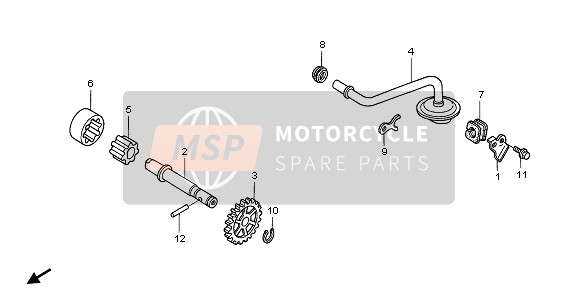 Honda CRF450X 2006 OIL PUMP for a 2006 Honda CRF450X