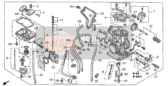 Honda CRF450X 2006 Carburador para un 2006 Honda CRF450X