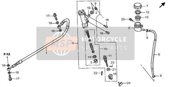 Honda XR650R 2006 REAR BRAKE MASTER CYLINDER for a 2006 Honda XR650R