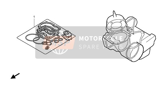 Honda CR85RB-LW 2007 EOP-1 Kit guarnizioni per un 2007 Honda CR85RB-LW