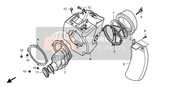 Honda CR85RB-LW 2007 Purificateur d'air pour un 2007 Honda CR85RB-LW