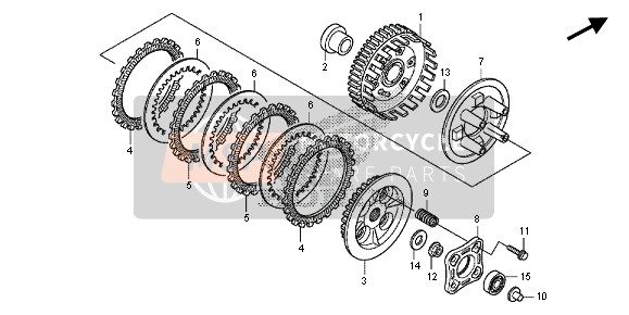 Honda CRF125F-SW 2014 CLUTCH for a 2014 Honda CRF125F-SW