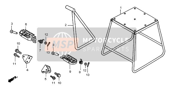 Honda CR125R 2007 Supporter & Étape pour un 2007 Honda CR125R