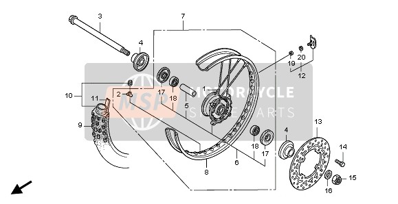 Roue avant