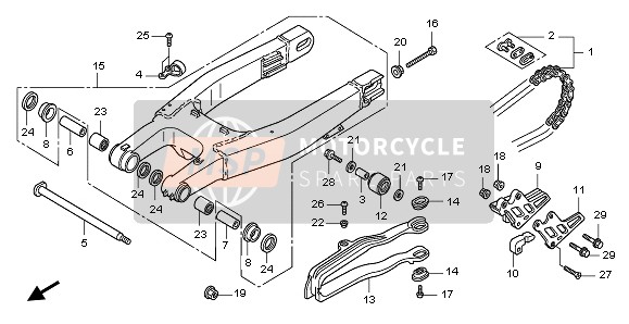 Honda CRF150RB-LW 2007 SWINGARM for a 2007 Honda CRF150RB-LW