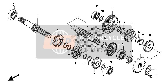 Honda CRF125F-SW 2014 TRANSMISSION for a 2014 Honda CRF125F-SW