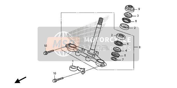 Honda CRF125F-SW 2014 Vástago de dirección para un 2014 Honda CRF125F-SW