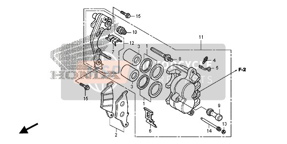 Honda CRF125F-SW 2014 Étrier de frein avant pour un 2014 Honda CRF125F-SW